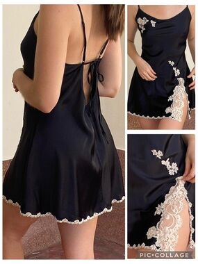 Vintage Victoria’s Secret Angels Pink Label Lace Slip Dress lingerie Y2K Large